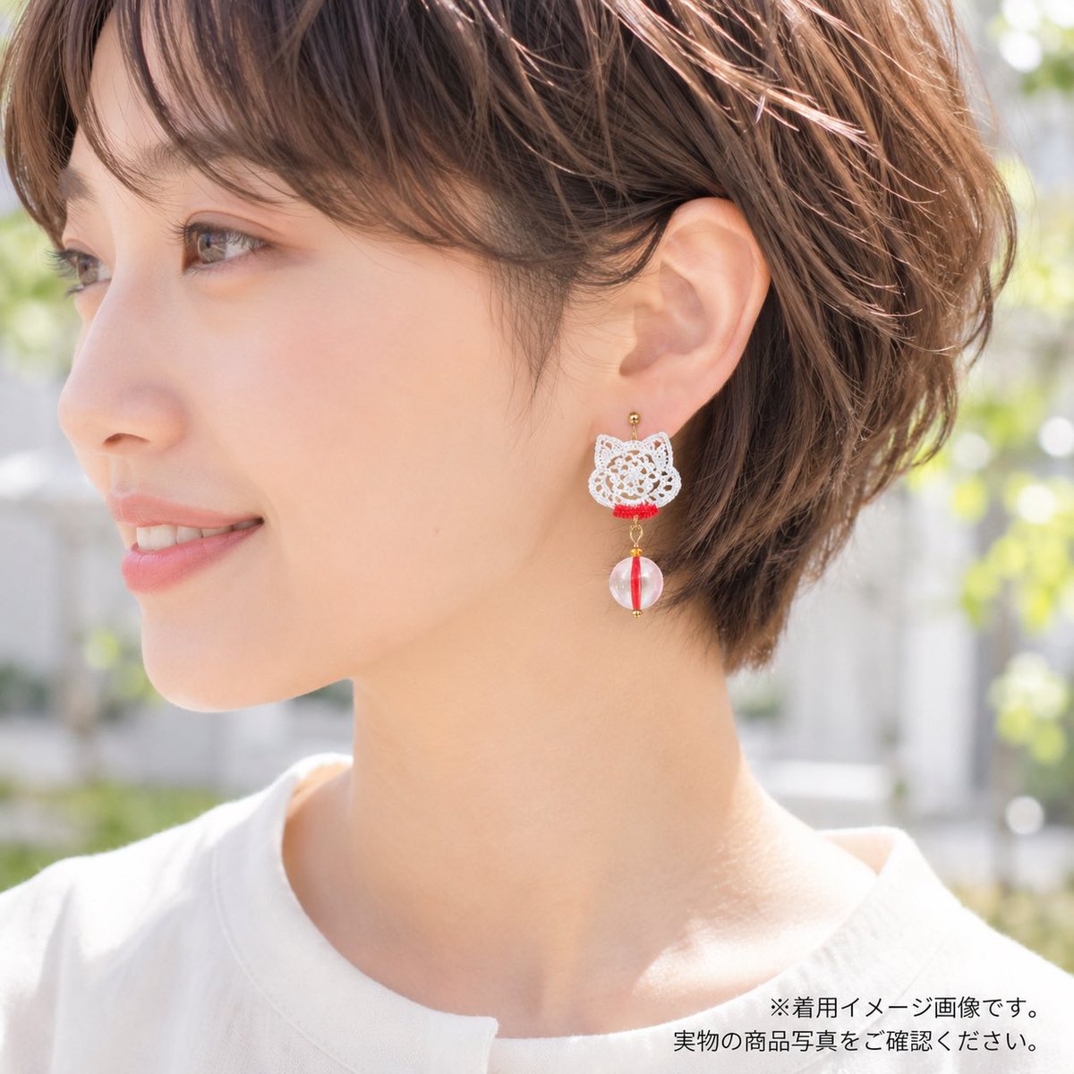 小さなレースを編んでいます:maru-maru tweet media