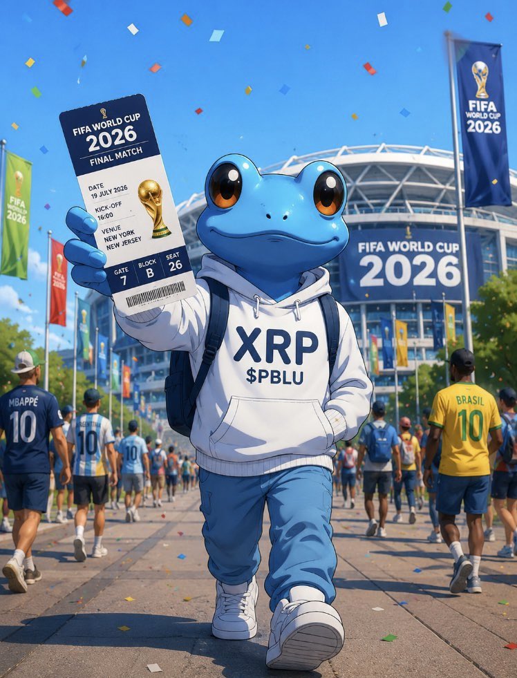 peablu_xrp's tweet photo. GM GM UnderFrogs🐸

Happy Sunday! ☀️

🏆Final day of the 2026 Soccer World Cup⚽️

One match. One trophy.

May the best team win🥇

$PBLU 🐸 The Voice of the UnderFrogs📣 https://t.co/K5q6a0Nq3f