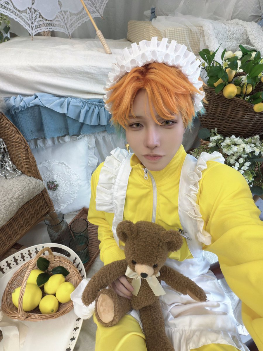 Hyotenka_000's tweet photo. cos ※デコ注意
メイドさんをやってきたぞ❕🍋 https://t.co/RXQ1OIyG9I