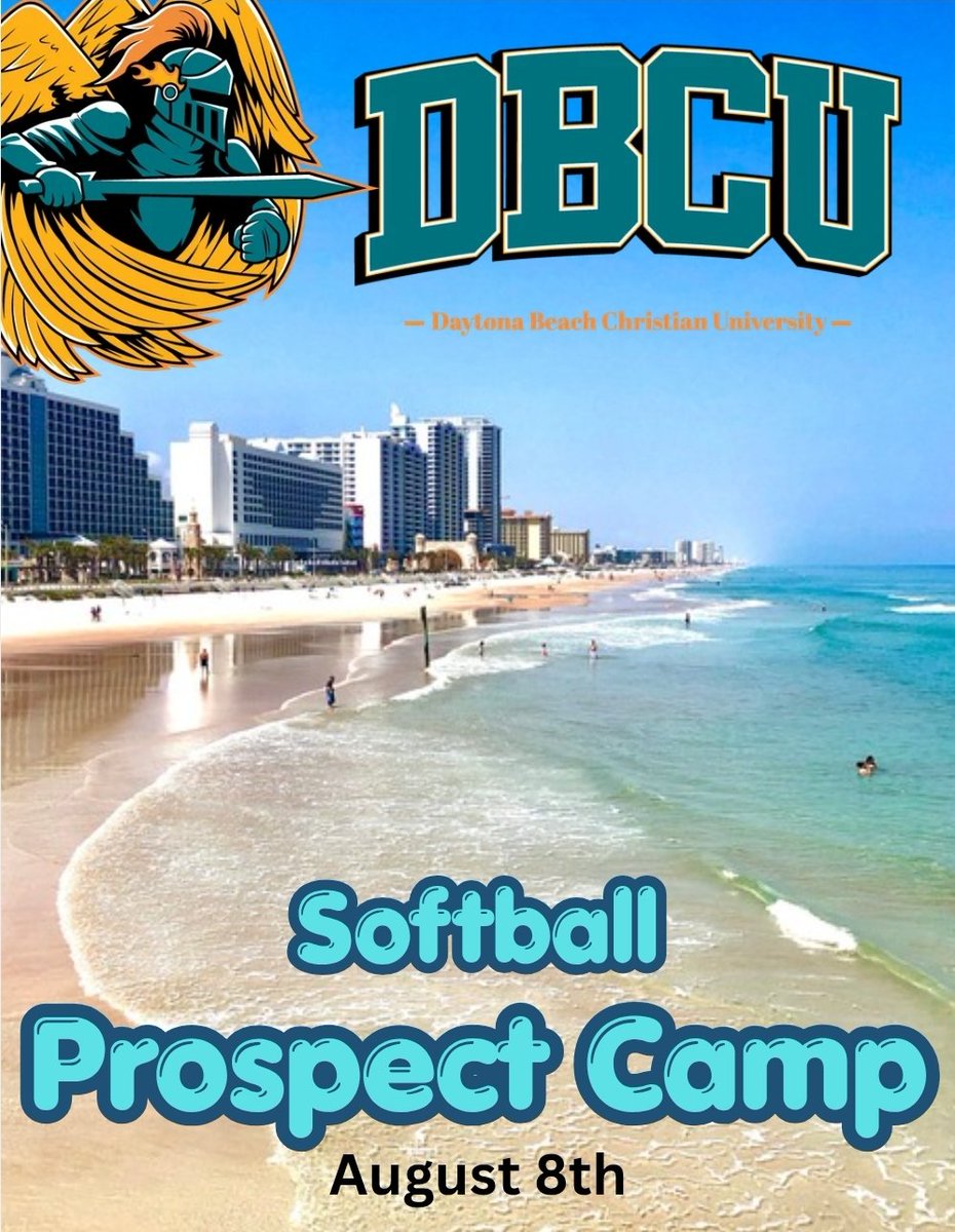 DBCUSoftball's tweet photo. DBCU Late Summer Softball Prospect Camp open 8th graders to college transfers.  Come earn a chance to be a BEACH GIRL!! God is working at the World's Most Famous Beach!

REGISTER Here -  https://t.co/4NeIG4HQ98

@LineDsoftball
@prepsoftball
@tagupsoftball
@DiamondAddicts
@Softball_Home
@CoastRecruitsSB
@SBRRetweets