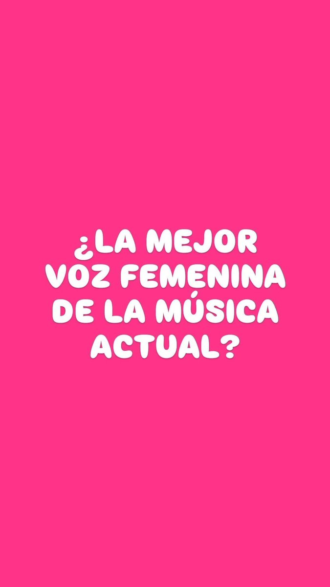 Formula_Music's tweet photo. ¿LA MEJOR VOZ FEMENINA DE LA MÚSICA ACTUAL? 🤔 https://t.co/Rir036Gizx