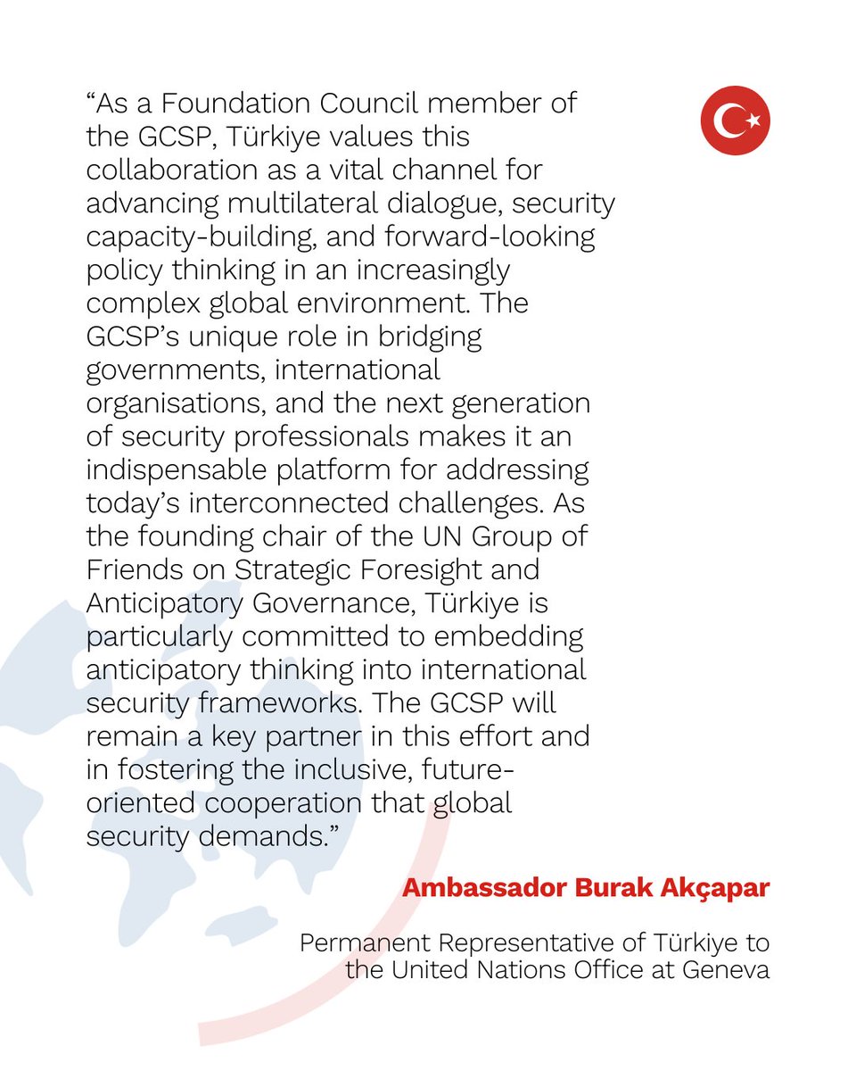 The GCSP tweet media
