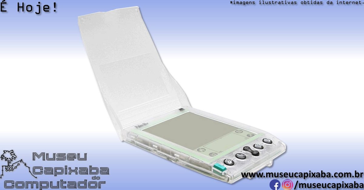 museucapixaba's tweet photo. É hoje! O Palm IIIe de 1999.
+em https://t.co/T2AYu4eUK9
#MuseuCapixaba #mcc #éhoje #museu #tecnologia #retro #geek #retrocomputing #onthisday #Palm #PalmIIIe #PalmIIIx #PalmOS #DragonBall #PalmComputing #PalmPilot #MC68EZ328 #Motorola #PDA #iPhone #Newton #Smartphone #Tablet https://t.co/T4SLza2rpx