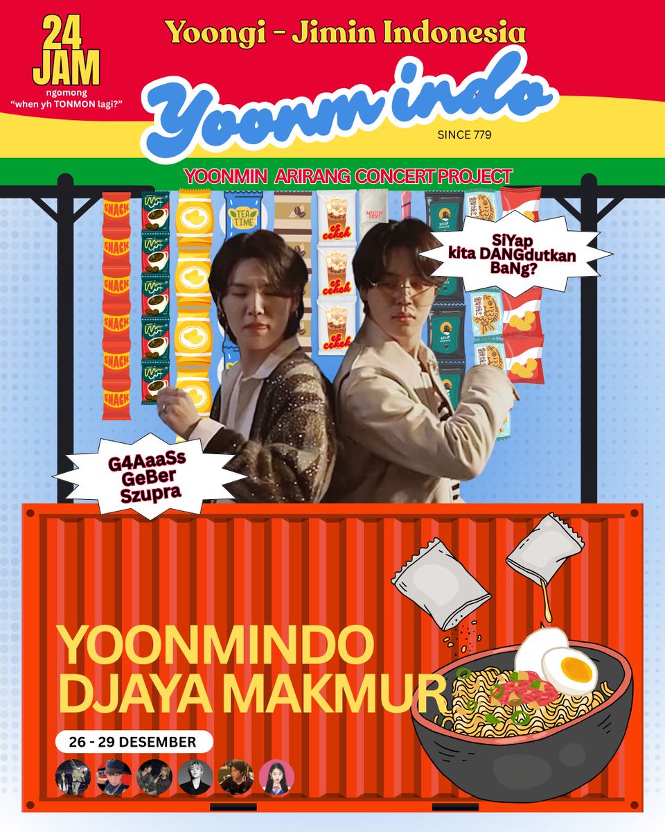 siinamoanroll's tweet photo. #YOONMINDO 
Taste the local pride! 

Semoga project ini bisa menjadi wadah (Not In A Baskom Way) untuk kita semua menyambut Yoonmin. Juga kami berharap project ini bisa sukses dan dinikmati oleh banyak penggemar. 

Berikut untuk proposal dan link donasi👇🏻
https://t.co/KkdCXKK2uw https://t.co/up6yNH3edd