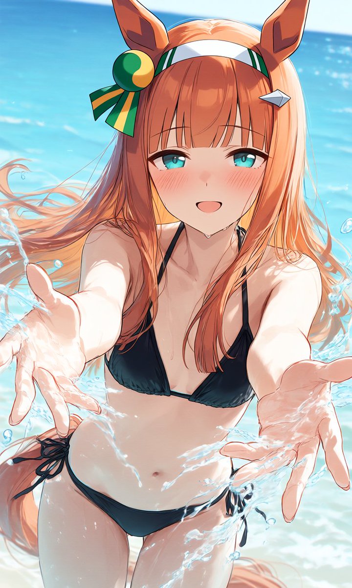 guridoru294's tweet photo. 黒ビキニで海を楽しむスズカさん
 #ウマ娘
 #サイレンススズカ https://t.co/981UVhnDap