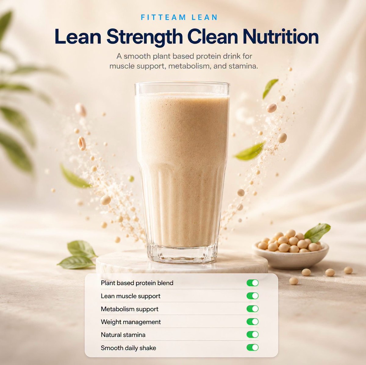 fitteamglobal's tweet photo. Clean nutrition for active days. LEAN is a smooth plant based protein drink designed to help support lean muscle, metabolism, weight management, stamina, and daily fuel.
#FITTEAM #Lean #PlantBasedProtein #CleanNutrition #LeanMuscleSupport #MetabolismSupport #ActiveLifestyle https://t.co/X0Xj3BlN6u