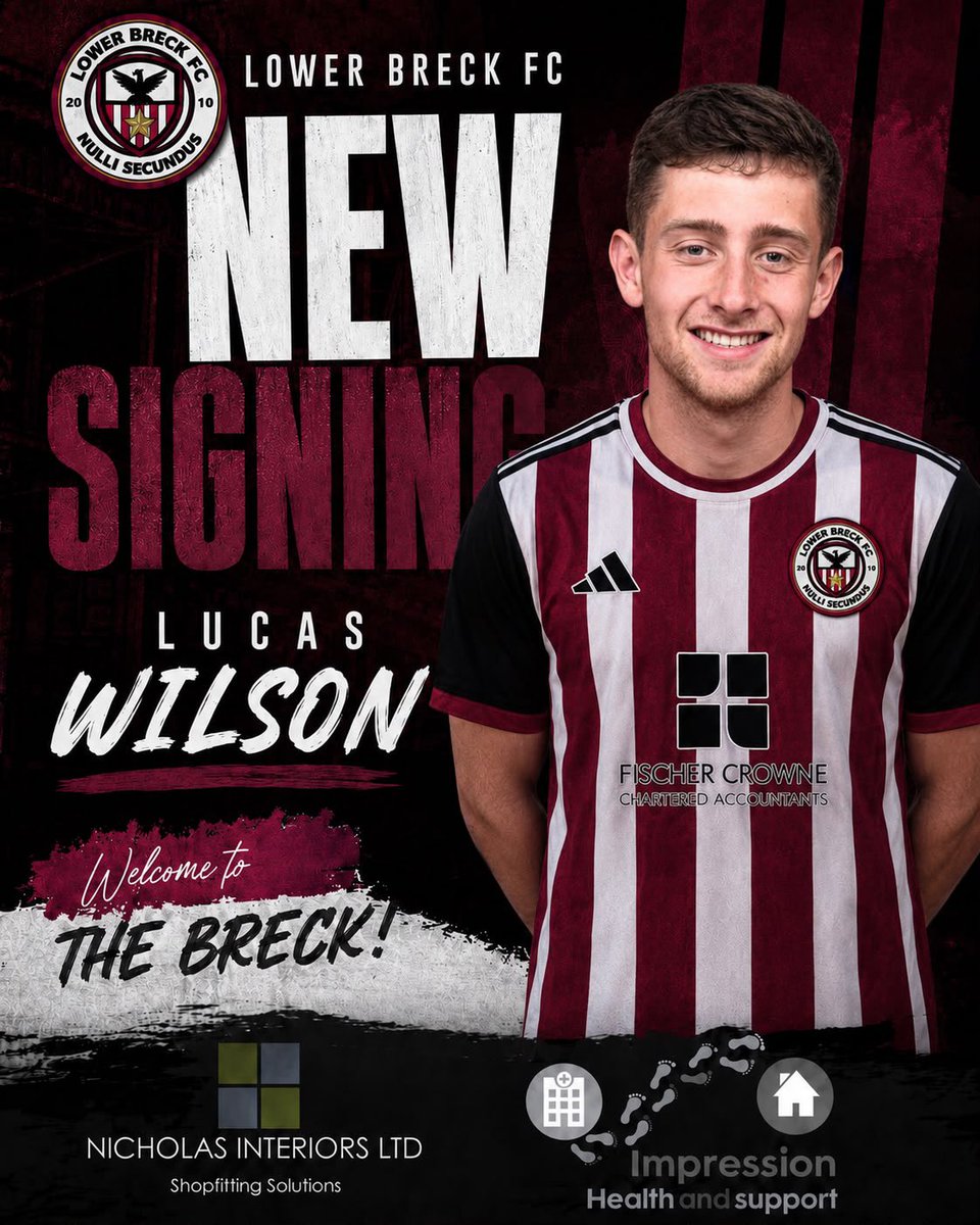 lowerbreck's tweet photo. A Sunday signing to announce as we welcome @lucaswilson54 who joins us from @MSBWOOLTONFC…Lucas has played a massive part in MSB’s rise into non league and now steps up to test himself higher and he certainly caught the eye on his first run out for the club last Friday with a goal & assist cameo…Welcome to the Breck Lucas…⚽️