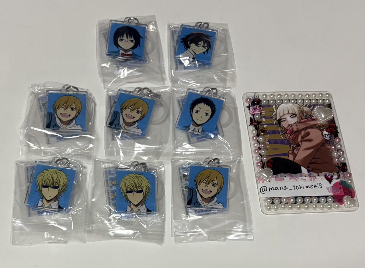 mana_tokimekiS's tweet photo. 【交換】デュラララ!!×2 ふらっとめじるしアクセサリー 交換 ガチャ

譲）  帝人、杏里、正臣、新羅、静雄
求）  臨也

郵送にて交換可能な方お声がけください。 https://t.co/y3BLXq8EiW
