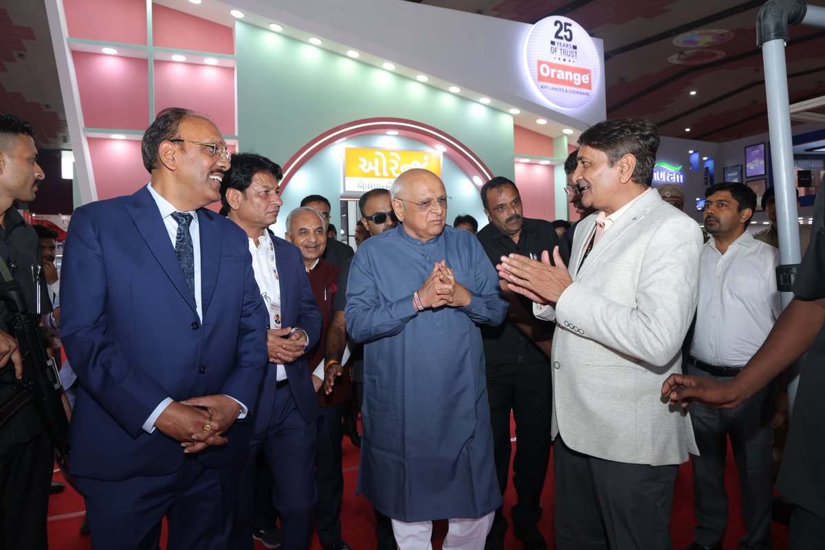 Bhupendrapbjp's tweet photo. Delighted to visit the exhibition at the Vibrant India Stainless Steel Conference 2026 in Ahmedabad today.

The exhibition beautifully showcases India's rapidly growing industrial prowess and technological advancements in the stainless steel sector. 

Interacted with industry leaders, manufacturers, and innovative exhibitors who are driving Hon'ble PM Shri Narendra Modi Ji's vision of 'Make in India' and pushing the boundaries of sustainable growth.

Gujarat continues to strengthen its position as a global manufacturing hub, empowering MSMEs and building a smarter, self-reliant future.