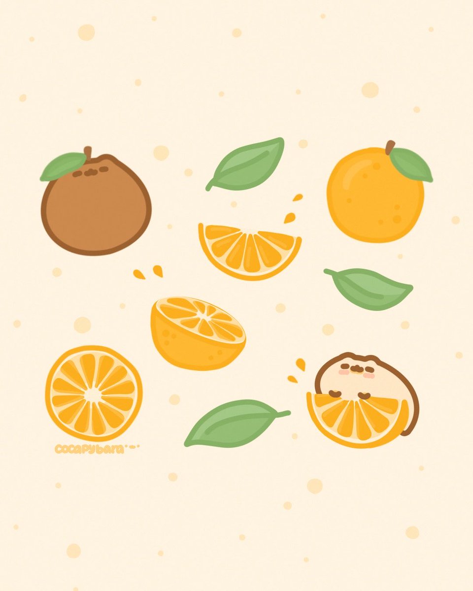 cocapybara_'s tweet photo. 🍊(* ॑꒳ ॑* )

#こかぴ #ゆるいイラスト https://t.co/YpPGW0U0I6