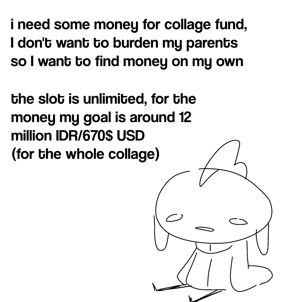 Xavkads's tweet photo. URGENT COMMISSION!!
*EDIT: THE ANIMATION FULL BODY IS 80$ USD

The slot is unlimited

I need some money to buy microphone and collage fund if anyone willing to buy commission you can dm me through discord (@xavkads_)

I will sent the results in Google drive :D https://t.co/vq9SGbhCgK