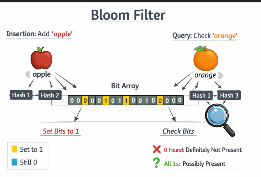 Aryanbhati6bol's tweet photo. earning Bloom Filters today changed how I think about database queries.

Large-scale systems aren't just faster—they're smarter about what they query.

#SystemDesign #Backend https://t.co/GgX6eMgZOP