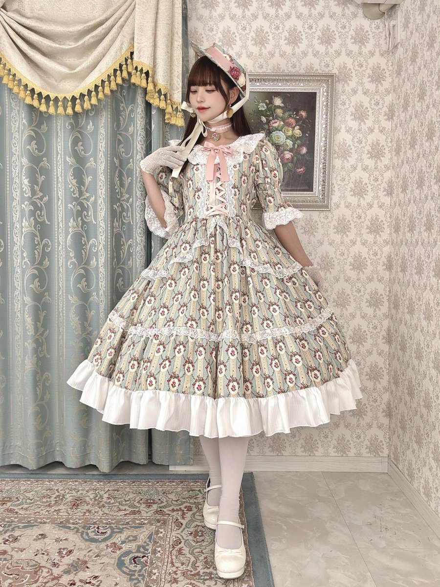 クラシカルローズガーデンワンピース🥀8色展開🥀 クラシカルで可憐な