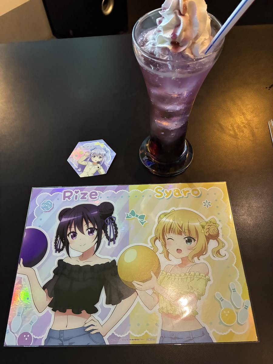 Brocyon888's tweet photo. ラウワンごちうさコラボ行ったよー！🐰🎤🥤 https://t.co/1j2JOrCYgl