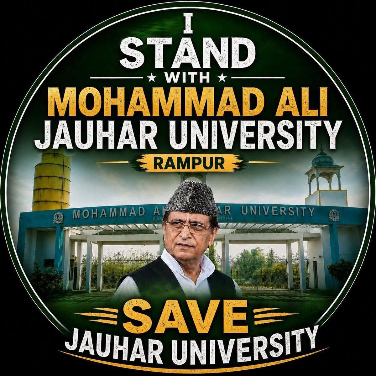 AzamkhanMp022's tweet photo. I Stand With Mohammad Ali Jauhar University, And You.?
#StandWithJauharUniversity 
#AzamKhan https://t.co/T31Tx5VaXi