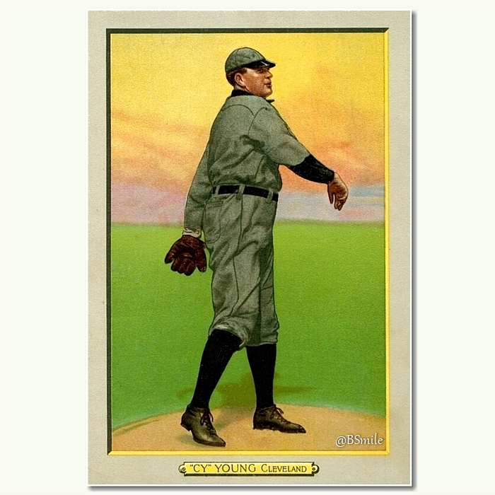 BSmile's tweet photo. Today In 1910: Cleveland Naps pitcher Cy Young notches career win #500, pitching all 11 innings of a complete game victory vs. the Washington Senators! #MLB #Legend #Baseball #CyYoung #Pitching #History https://t.co/acTtWK0fee