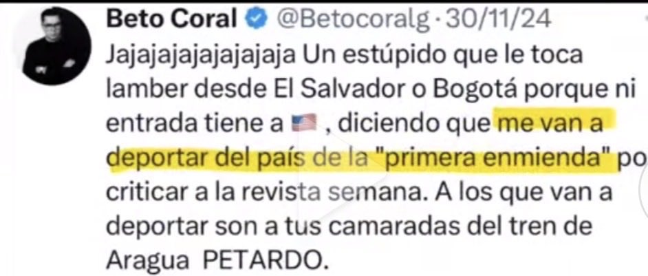 largosanto's tweet photo. @trianavjuli @Betocoralg Debieron reunirse en un campamento guerrillero para llorar junto al sicario digital y estafador de mujeres 🫰➡️🚪 https://t.co/Sfor9W588V
