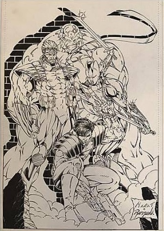 RobMessick's tweet photo. Another promotional ad for the Brigade ongoing series by Marat Mychaels and Norm Rapmund.
#Brigade Created by @robertliefeld
@ImageComics #Extreme #ExtremeStudios @MaratMychaels @NormRapmund
#BattleStone #ColdSnap #Lethal #Boone https://t.co/ZrwNhHjuy4