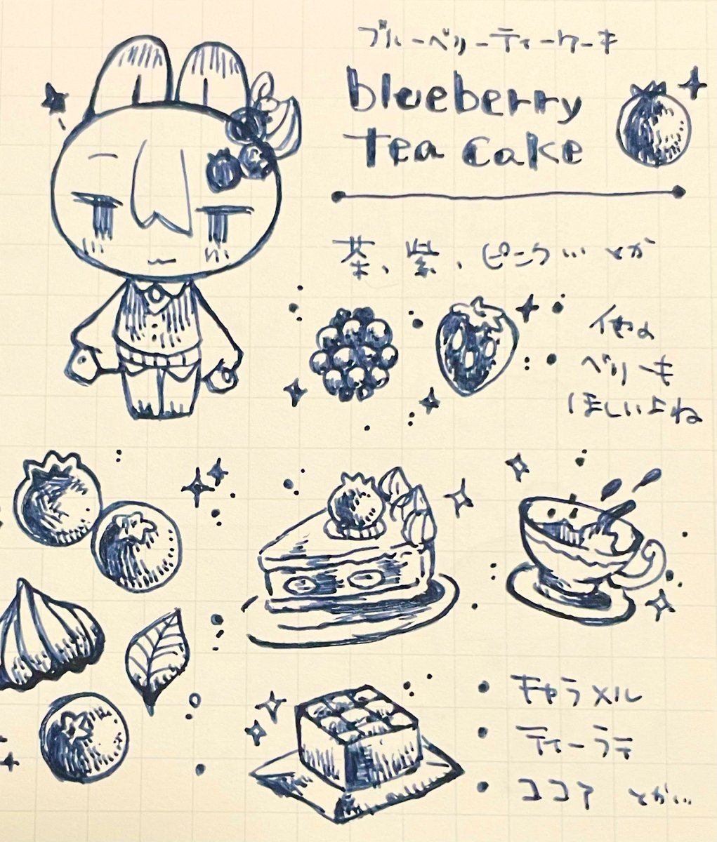 昨今のアナログらくがきいろいろ🫐✨ #創作 #illust