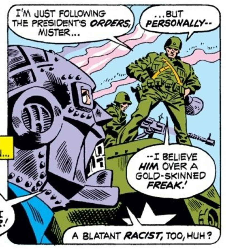 adamwarlocks's tweet photo. I find Adam Warlock and whiteness a pretty interesting topic because no doubt people generally view him as white nowadays but his earliest comics have panels like these which I mean. if he's actually white-coded what are these about https://t.co/65a8SXKQM0