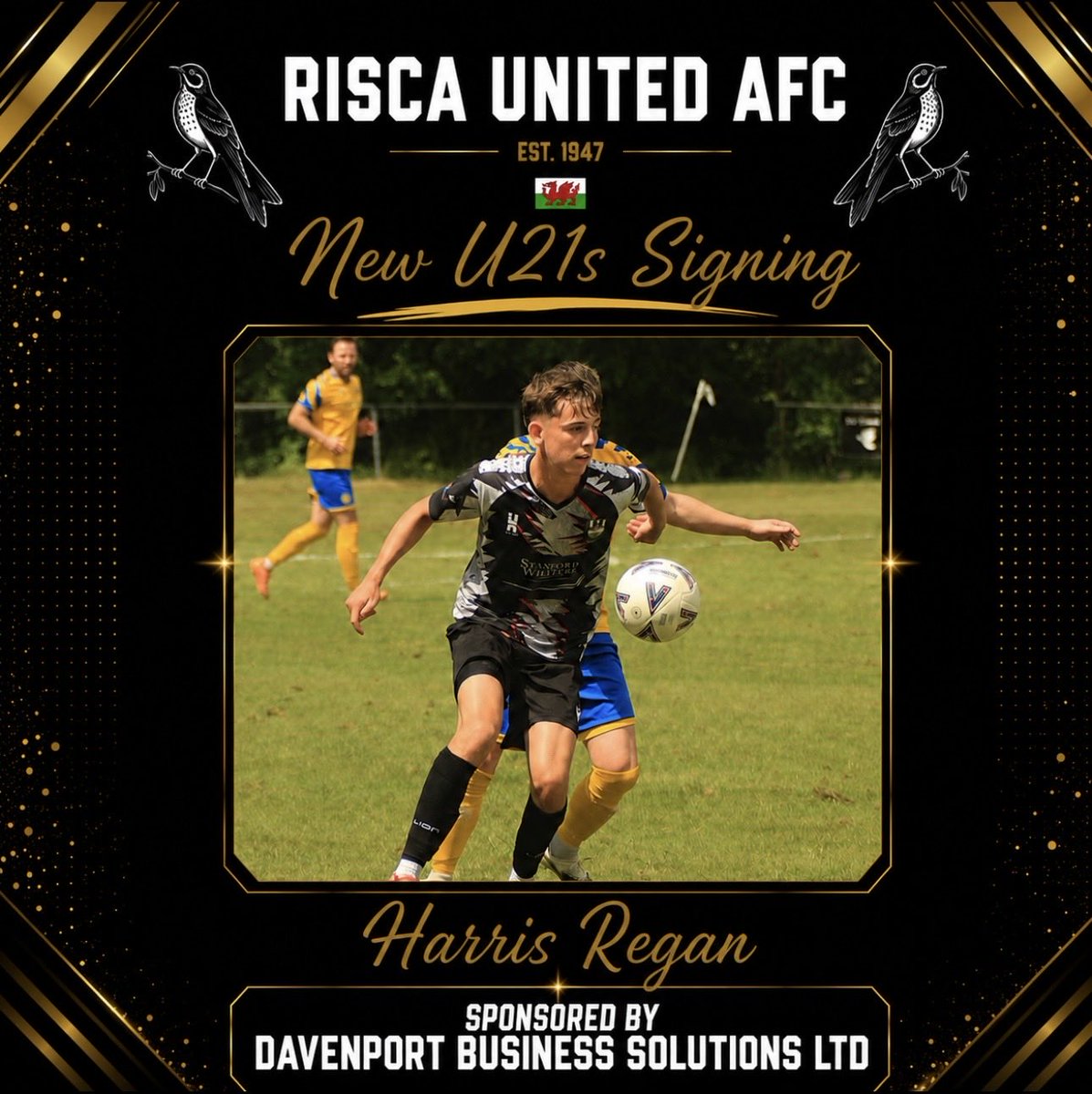 RiscaUtd's tweet photo. A big welcome to Harris Regan who signs for our new U21s.

Harris is sponsored by Davenport Business Solutions LTD who provide expert project management and business analysis to deliver seamless IT replatform solutions.
tania.dbsltd@gmail.com 📧

Thank you for your support 🤝 https://t.co/BZEM1tZIHD