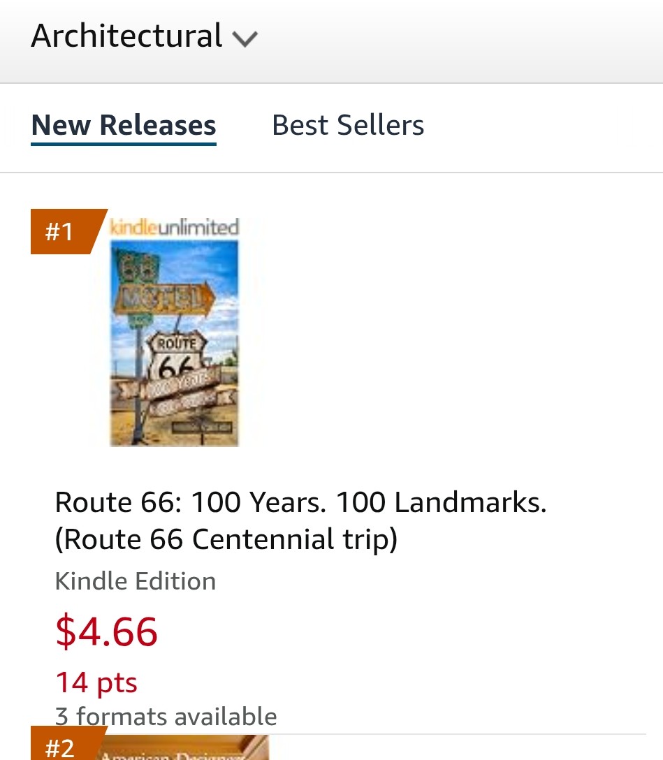 ReaglePhoto's tweet photo. ROUTE 66 CENTENNIAL "Route 66 100 Years 100 Landmarks" just hit #1 New Release in Architectural Books on Amazon. Grateful to Dez for the amazing partnership bringing this project to life! 

#Route66 #AmazonBestSeller #NewRelease #PhotographyBooks #BucketList https://t.co/WTX4294KkZ