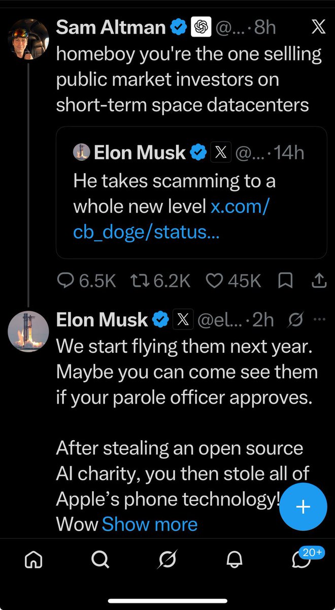 welovedowd1's tweet photo. Billionaire cage match is warranted here. Livestream it on HBO…OpenAI needs the money! https://t.co/U90Z0ZcKiG