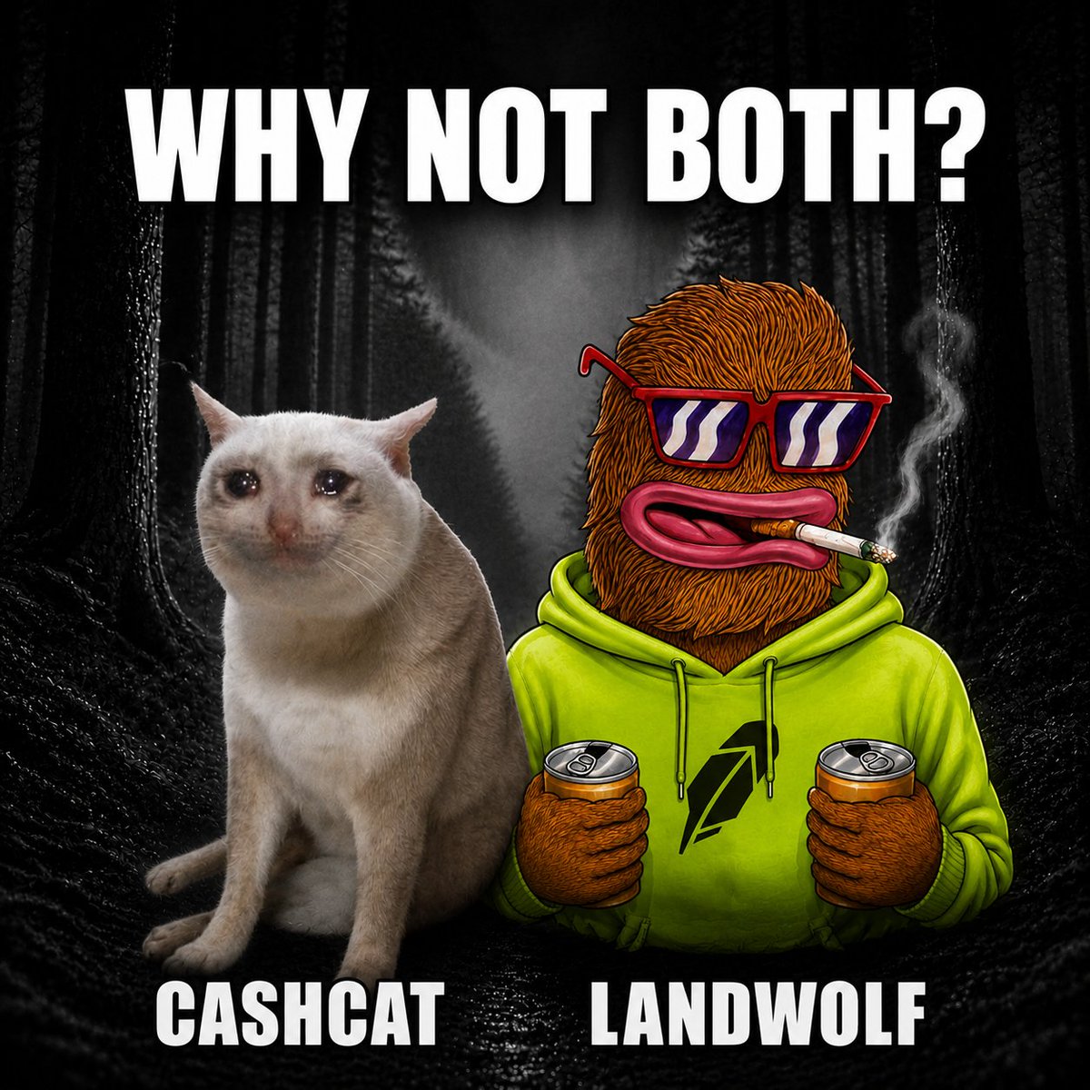 Landwolfhood's tweet photo. Cashcat is leading the Robinhood ecosystem.

Landwolf is building right alongside it.

Every great ecosystem ends up with more than one iconic meme. 🐺🐱 https://t.co/F20E4Aw2rz