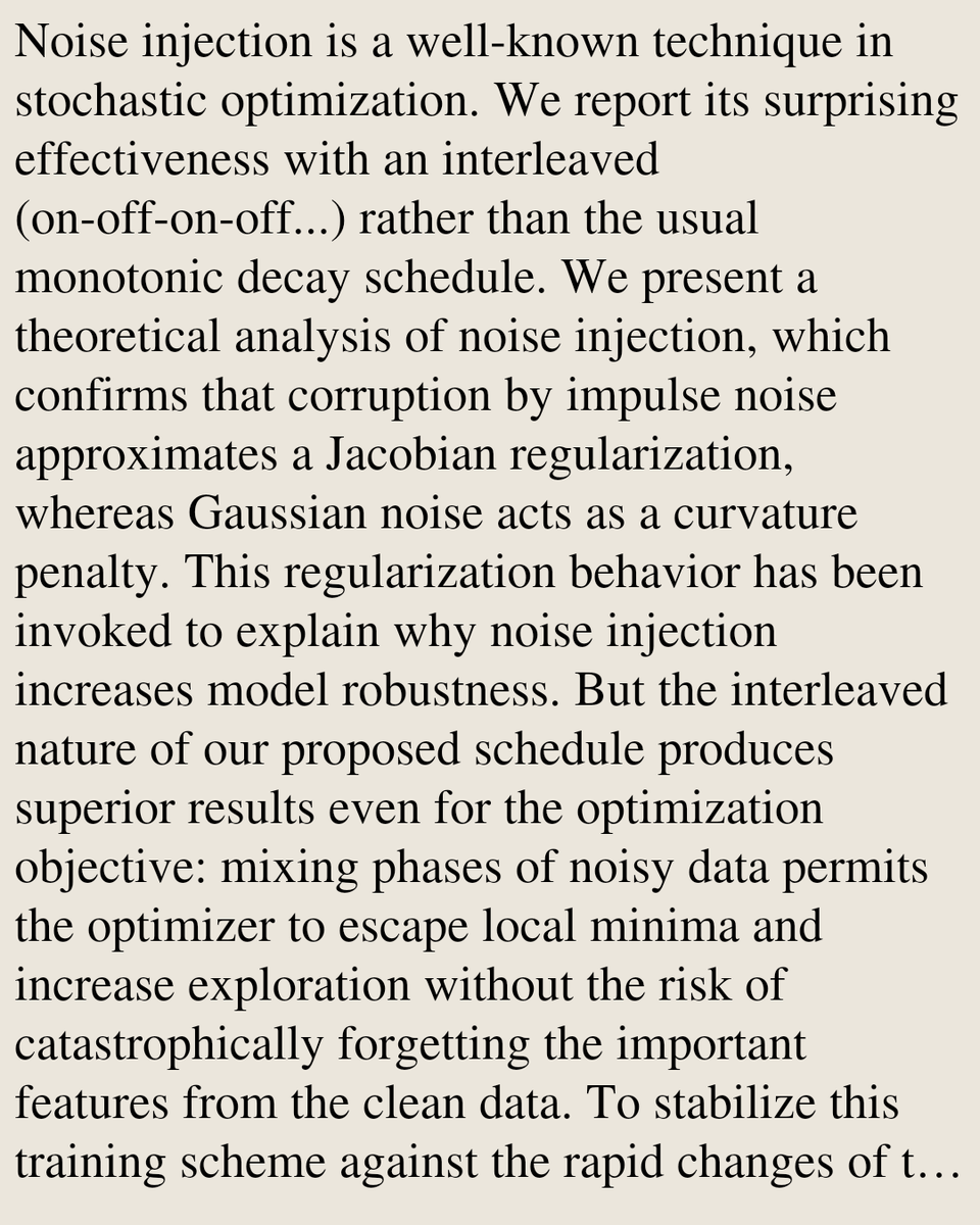 Memoirs's tweet photo. Interleaved Noise Injection Improves Clean, Corrupted, and OOD Performance

Matt L. Wiemann, Peter Melchior, Andrew K. Saydjari
https://t.co/4q91soM7fp [𝚌𝚜.𝙻𝙶] https://t.co/dtwylFt0ZC