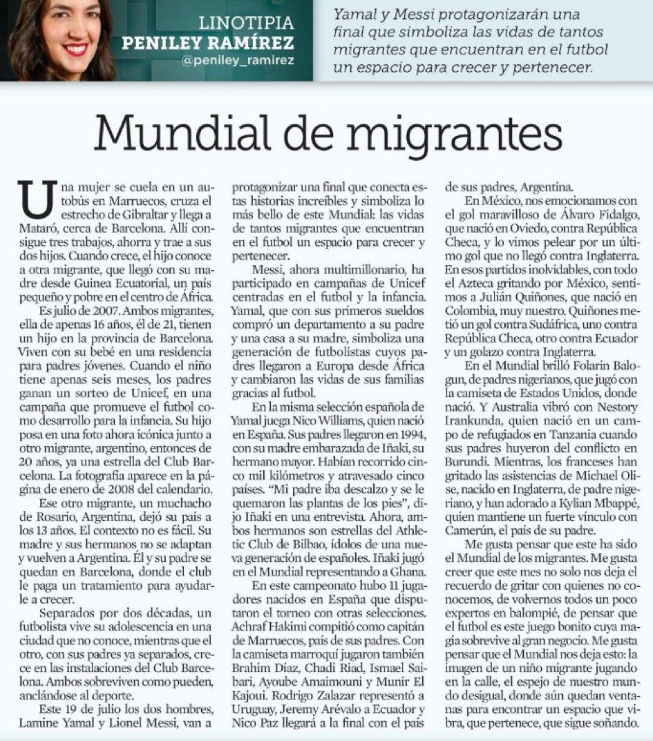 martinezmau's tweet photo. Mundial de migrantes ⚽️🌎Grande, querida @peniley_ramirez https://t.co/DBQXheEW3r