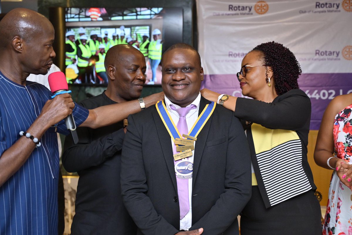 rcmahaba's tweet photo. As one chapter closes, another begins. We warmly welcome President George and wish him every success as he leads RC Kampala Mahaba into a new Rotary year filled with purpose, innovation, and greater service to our communities. https://t.co/Gj46jPF5OS