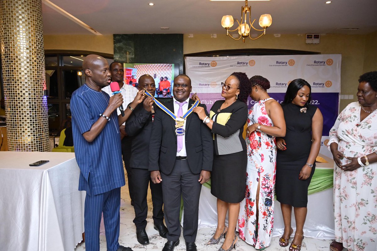 rcmahaba's tweet photo. As one chapter closes, another begins. We warmly welcome President George and wish him every success as he leads RC Kampala Mahaba into a new Rotary year filled with purpose, innovation, and greater service to our communities. https://t.co/Gj46jPF5OS