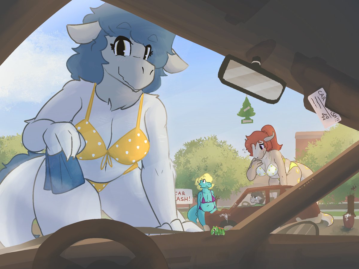 NoHayTroblemo's tweet photo. Bikini car washes? At an affordable price? Splendid
Attack for @Rewdalf!
#Artfight #Artfight2026 https://t.co/f4OmVp8s0G