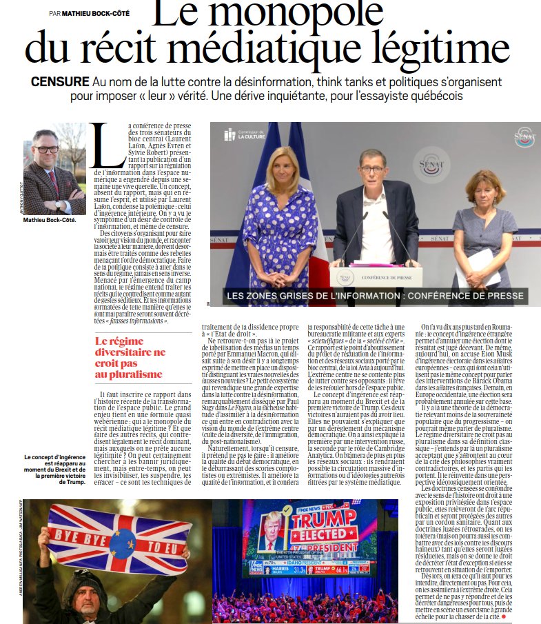 lattention_fr's tweet photo. De la Vérité et de ses contrôleurs.

Mathieu Bock-Côté

#Progressisme #Macronie #NéoTotalitarisme #JDD https://t.co/B90cCsxJAO