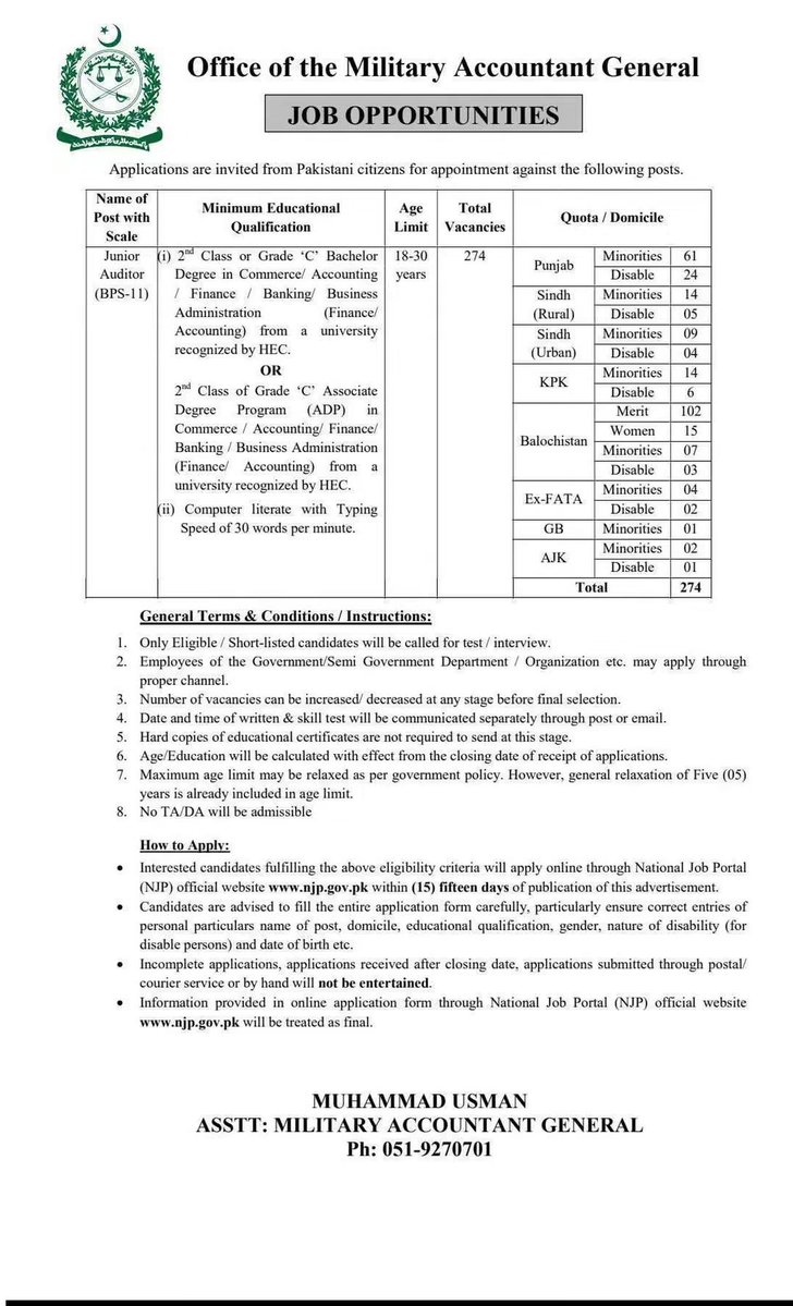 SiddiqueSalarr's tweet photo. Jobs 🚨
Department Pakistan Military Accounts.
Vacancies 274 
Quota: Minorities &amp; Disable.
Department, Ministry of Defence
Last Date is 2 August 2026

#FIA #NTS #BPSC #CSS #FBR #ASF #fiadyllabus #fiainterviewquestions #jobs #newjobs #pakarmyjobs https://t.co/50eQFIWdm3
