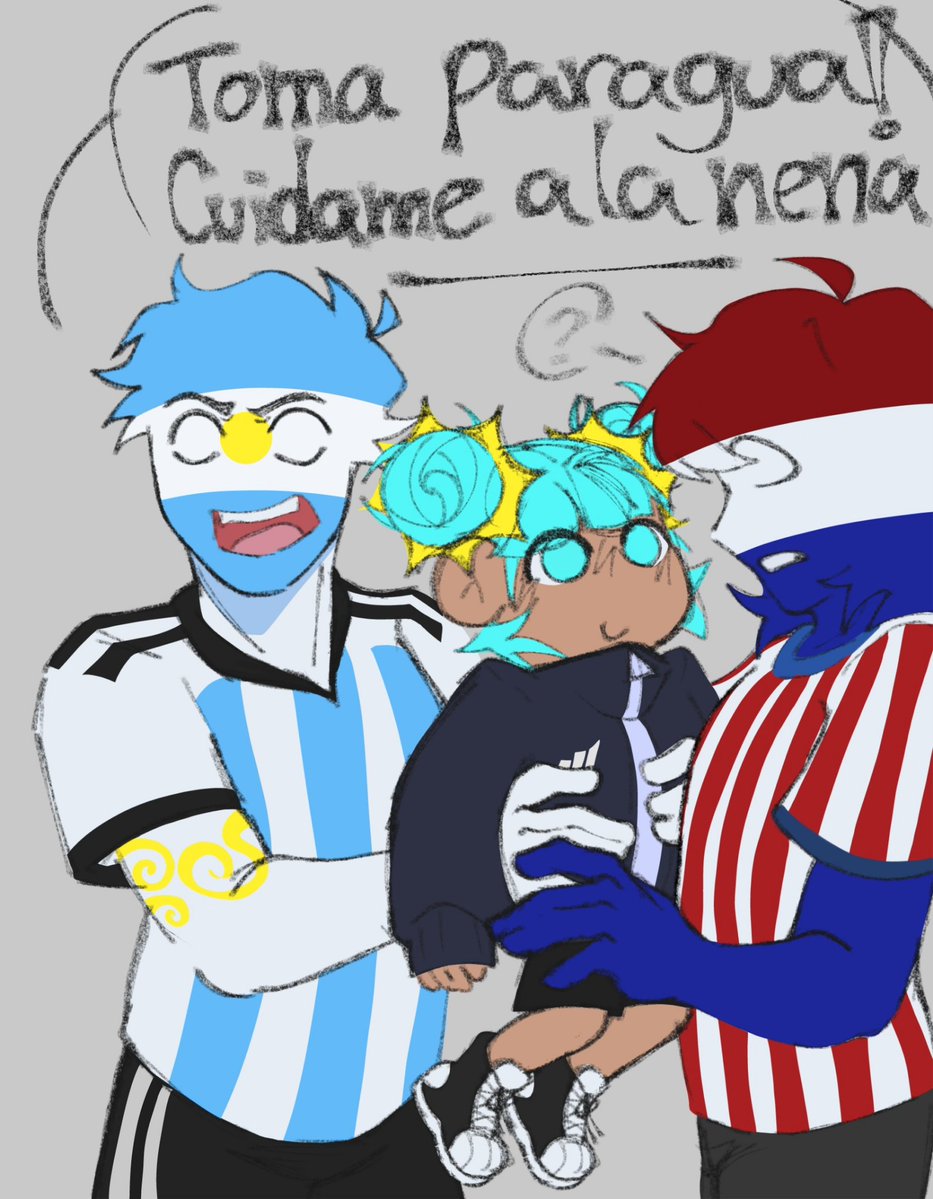 sunnylex_'s tweet photo. A dos horas de la final, y el vivo de Argentina le dejó Miku a Paraguay para que se la cuide y que no nos la roben en ninguna circunstancia✨️

#twtargentina #argentina #paraguay #hatsunemiku #miku #fanart #countryhumans #art https://t.co/CZKIGeHz2m