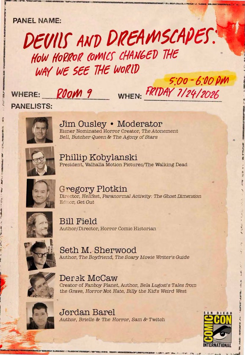 red5comics's tweet photo. Can you believe San Diego Comic Con is this week? We can’t wait to see you at Booth 1808! And don’t forget to add these awesome panels to your must-attend list!

#SDCC https://t.co/nrlKbgANxh