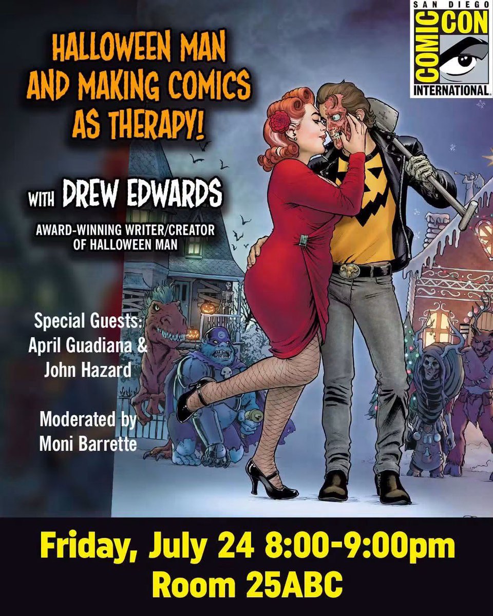 red5comics's tweet photo. Can you believe San Diego Comic Con is this week? We can’t wait to see you at Booth 1808! And don’t forget to add these awesome panels to your must-attend list!

#SDCC https://t.co/nrlKbgANxh