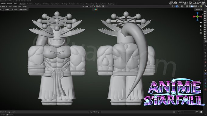_DarkkGames's tweet photo. New Mahoraga model reveal for Anime Starfall! Huge thanks to @RyanKim_84 for the incredible work.

#Roblox #RobloxDev #Blender #AnimeStarfall https://t.co/Yd5VyZKgeM