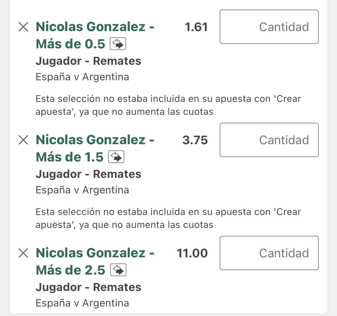 kiwellllllllll's tweet photo. 🇦🇷 Pick Nicolás González

Promedia 1.17 remates por partido (3.01 por 90’).

📈 Pisa área y buscar el disparo fácilmente 

📊 Stats vía @ValueStats_com .

🔥 Cuota 1.61 ➡️ Stake 1.5
🔥 Cuota 3.75 ➡️ Stake 0.25
🔥 Cuota 11.00 ➡️ Stake 0.1 https://t.co/gWYEbdkyBl