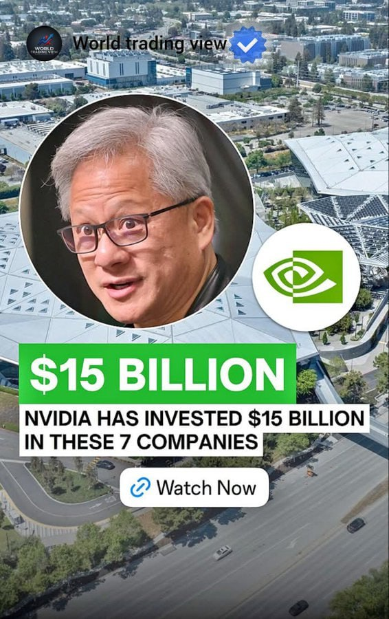 GaryB333333's tweet photo. NVIDIA just quietly poured $15B into 7 AI firms. Jensen isn't just selling chips – he's building the entire ecosystem. While most chase 10x hype, NVDA secures the real future. I think this is the smartest play in tech. Watch this space.
#NVIDIA #AI #Investing https://t.co/Mr4ebuMFmy