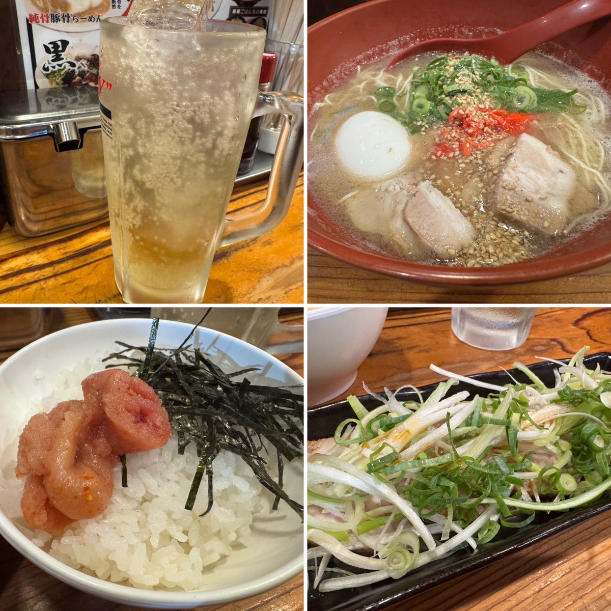 toshi_furu's tweet photo. 今日の晩飯！

樽ハイ梅　２杯
長浜ラーメン
明太子ご飯
ネギチャーシュー

いつもより少ない！ https://t.co/Rqsktq0upD