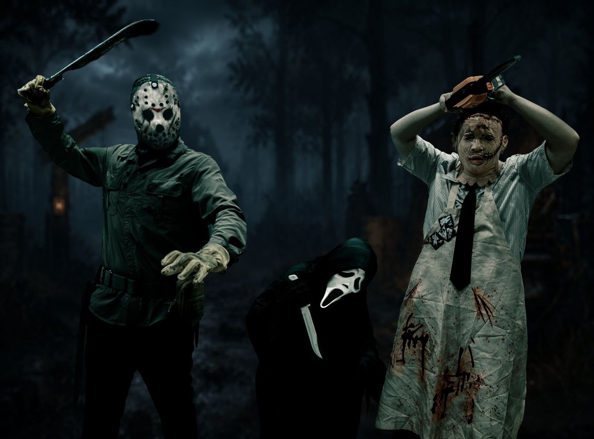 GhostfaceloverO's tweet photo. "Do you wanna play with us?🔪"
.
.

(📸: @Regen1665 )
.
.
#Scream #cosplayer #slasher #Ghostface #jasonvoorhees #leatherface #7서코 https://t.co/QKTdWwKcKx