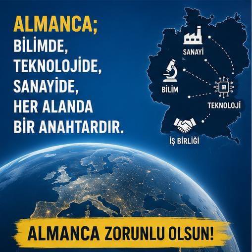 dtsch52's tweet photo. Bilim ve ticaret dili Almancanın TYMM'de yer alması stratejik bir gelecek yatırımıdır. Çok dillilik adına dersimizin liselerde tekrar zorunlu olması ve ders saatinin artırılması, kurumsal istikrarı sağlayacaktır🔬@Yusuf__Tekin @meb_ttkb @meb_ogm @mebpgm 
#AlmancaYenidenLisede https://t.co/bnT0dec28M