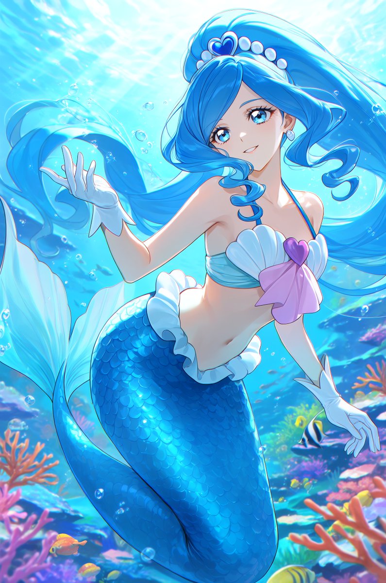 Kyoukino_Maishi's tweet photo. #AIイラスト
#キュアフォンテーヌ
#キュアフォンテーヌ生誕祭
#キュアフォンテーヌ生誕祭2026
#人魚
#人魚化
#マーメイド
#Mermaid
今日はキュアフォンテーヌの誕生日。 https://t.co/6nPHiJhlTg
