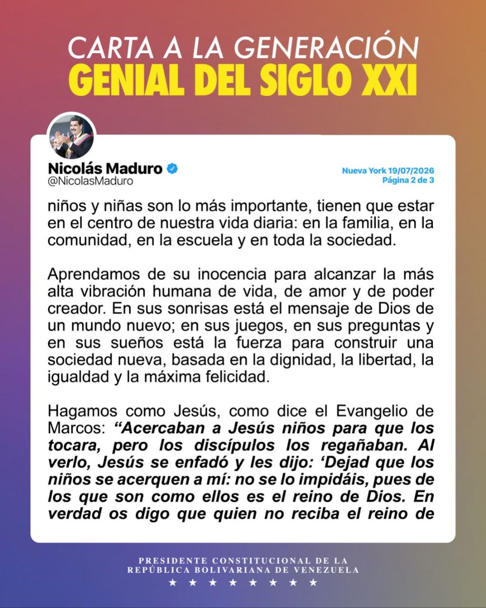 torrealbaf's tweet photo. Son lo más importante, tienen que estar en el centro de nuestra vida diaria: en la familia, en la comunidad, en la escuela y en toda la sociedad. https://t.co/tYIUDj7b4N