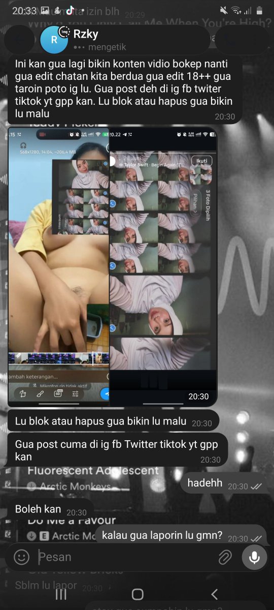 mrkleeegf21's tweet photo. halo guys, cerita sedikit ini tadinya aku mutuals ditele trs doi nanya" soal tentangganya tntng penyakit kanker trs tb" nanya ke aku kalau "aku tdr pke bra atau ngga" spontan aku bilang itu area privasi dan sekarang doi malah ngancem kaya gini. https://t.co/JCtcZHn0WS
