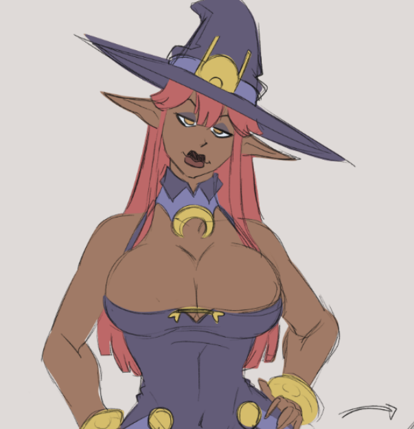 pumpkink_studio's tweet photo. I don’t think we’ve shown this before, but Rahja’s concept art was done by @run_666_art 

She’s the witch from our first comic: a short femdom story set in a fantasy dungeon… I hope you guys want to see more of Rahja around here. https://t.co/ks45OupcQc
