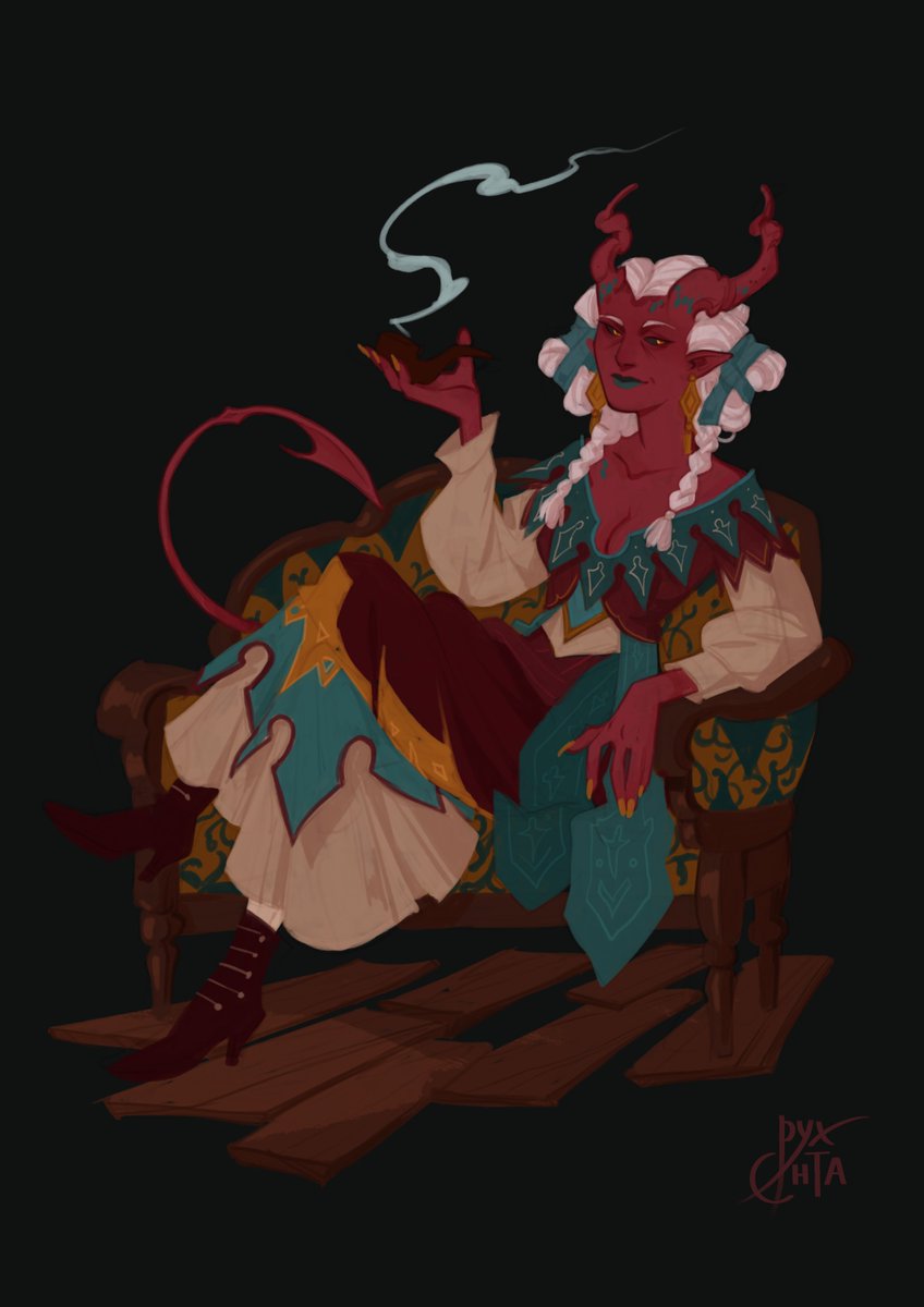 pyxchta's tweet photo. #dnd #dndoc

tiefling family from our campaign! 
(other 20+ relatives are not present) https://t.co/H5EmMjyLlg