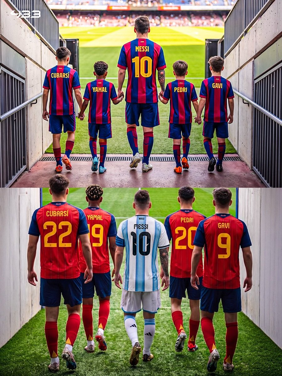 D10S12310185's tweet photo. バルサでメッシに憧れて育った少年たちがW杯決勝でそのメッシと対峙する https://t.co/P3XgLJn4QG
